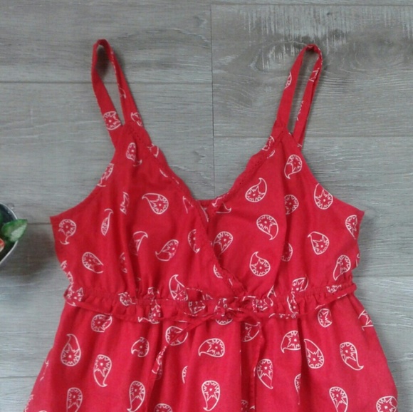 Bobbie & brooks red floral tank top - Picture 2 of 6